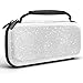 JYPS Glitter Carrying Case for Switch & OLED, Hard Travel Bag Shell Pouch for Switch Console & Accessories, Protective Case Compatible with Nintendo for Girls Gift(Silvery)