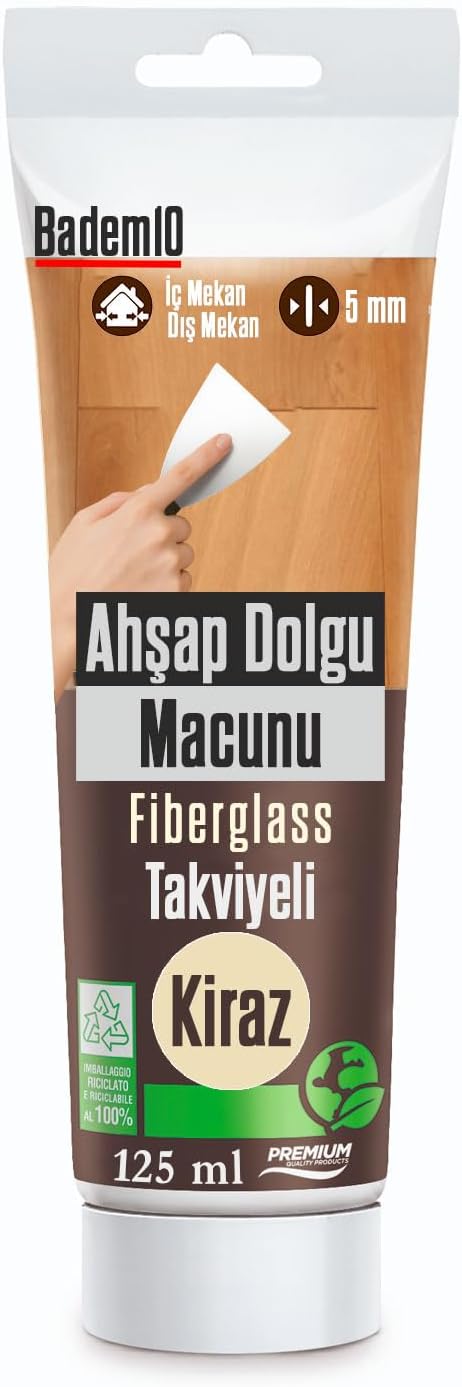Ahşap Parke Tamir Macunu KİRAZ Renk Mobilya Masa Dolgu Çatlak Çizik Giderici 125 ML Kullanıma Hazır