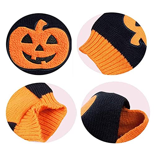 DOGGYZSTYLE Halloween Kürbis Hund Pullover Haustier Kostüm Fashion Urlaub Party Puppy Geschenk für Hunde und Katzen (Kürbis-A, S)