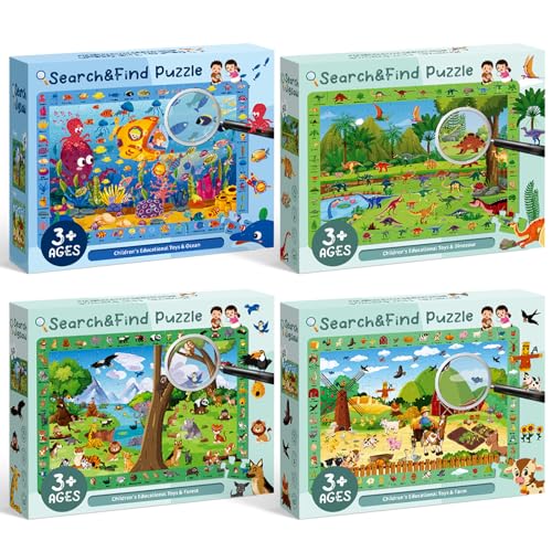 Sitodier Puzzles für Kinder von 3 bis 6 Jahren, 4 x 60 Teile...