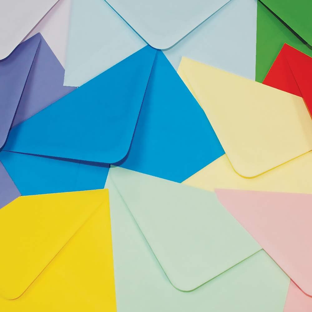 Craft UK 2281-150 C5 envelopes in Assorted Colours, Brights & Pastels