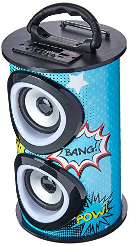 Caixa de Som Portátil, TRC, 218C, Pequeno, Azul/Amarelo