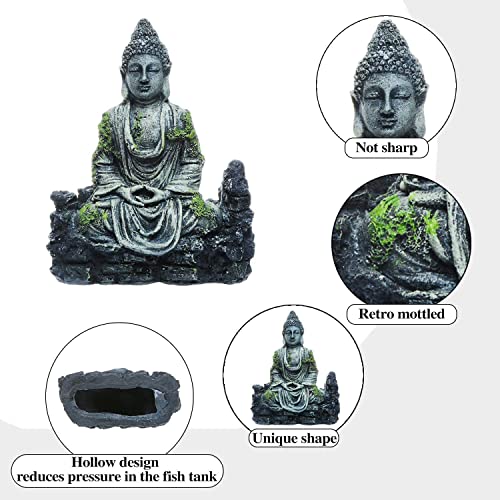Horolas Aquarium Buddha, Fish Tank Ornaments Large Buddha Buddha Statue Aquarium Decor Suitable For Betta Fish Sleep Rest Hidden Game #TOP5