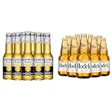 Corona. Cerveza Clara Coronita Extra tipo Pilsener, 24 botellas de 210 ml, disfruta su auténtico + Cerveza Clara Modelo Especial tipo Pilsner...