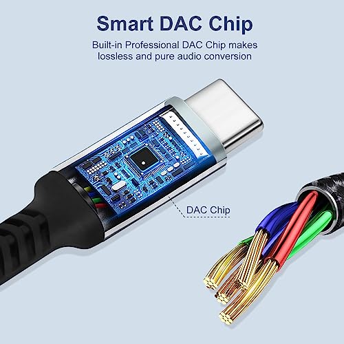 QimKero USB Type C to 3.5mm Female Headphone Jack Adapter, (2 Pack) USB C to Aux Audio Dongle Cable Cord Compatible for iPhone 16 Pro Max/15/15 Pro/15 Plus/15 Pro Max, iPad Pro Samsung GalaxyS23/S22