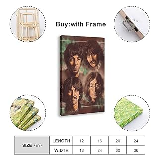 Poster sur toile The Beatles Rock Singer – Décoration murale pour salon et chambre à coucher – Cadre : 50 x 75 cm - Les Beatles, Paul McCartney, John Lennon, RIngo Starr, George Harrison Poster sur toile The Beatles Rock Singer - Décoration murale pour salon et chambre à coucher - Cadre : 50 x 75 cm – Image 2