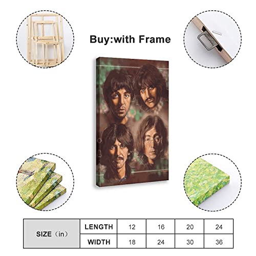Poster sur toile The Beatles Rock Singer – Décoration murale pour salon et chambre à coucher – Cadre : 30 x 45 cm - Les Beatles, Paul McCartney, John Lennon, RIngo Starr, George Harrison Poster sur toile The Beatles Rock Singer - Décoration murale pour salon et chambre à coucher - Cadre : 30 x 45 cm – Image 3