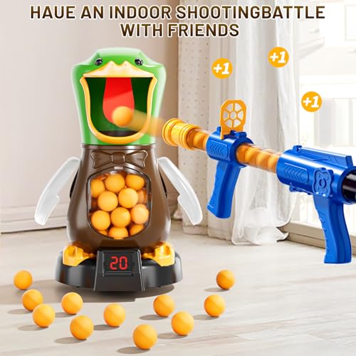 NIPLOOOW Duck Shooting Toys for Kids 3-5, Movable Target Shooting Games w/Air Pump Launcher, LCD Score Record, Sound, 24 Foam Balls, Birthday Gift for Boys Girls Ages 3 4 5 6 7 8 Years Old by NIPLOOOW - Image 4
