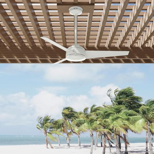 Hunter Trimaran, Outdoor or Indoor, Ceiling Fan, 52 inch, Fresh White by Hunter - Image 8