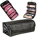 Rimobul Luxury Roll-N-Go Cosmetic Bag Roll Up Bathroom Organizer Black