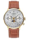 Zeppelin Unisex Chronograph Quarz Uhr mit Leder Armband 7039-1