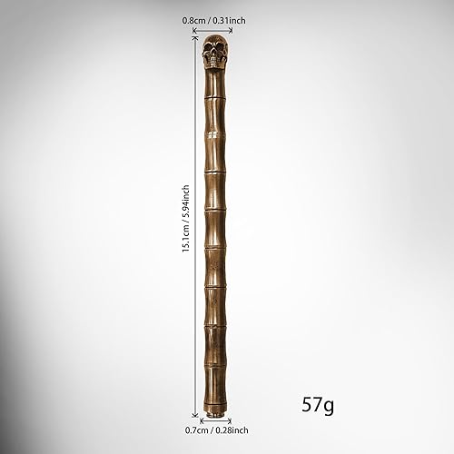 Miniatura 2 de Bolígrafo de gel de latón vintage, diseño de calavera de lujo con tapa giratoria extraíble, recargable, diseñado para una escritura suave