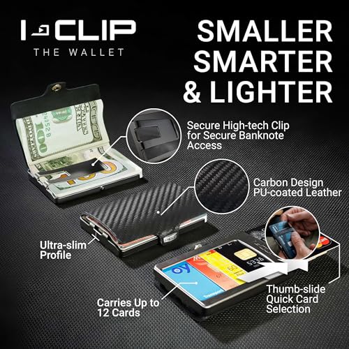 I-CLIP, Premium Men's Leather Wallet, Versatile Changeable Money clip, Secure Card Holder, Compact Men's Wallet Minimalist, Sleek Slim Design, Perfect Money Clip Wallet for Men3