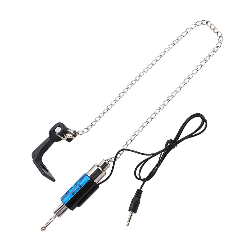 Fish Bite Alarm LED Illuminated Indicators Chain Hanger Fishing Tool Tackle Accessory Blue Its Simple Mounting and Bite Is for Easytouse It Wire Without Need Adjustment (Blue)