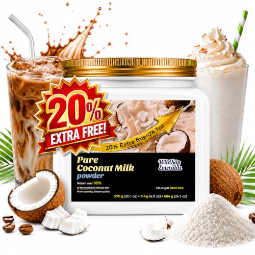 24 oz Coconut Milk Powder, Unsweetened Dairy-Free Coffee Creamer