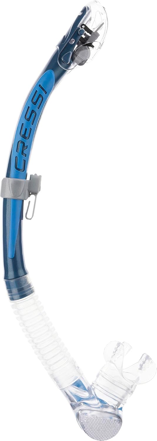 Cressi Foldable Adult Dry Snorkel for Scuba Diving, Snorkeling - Alpha Ultra Dry Made in Italy