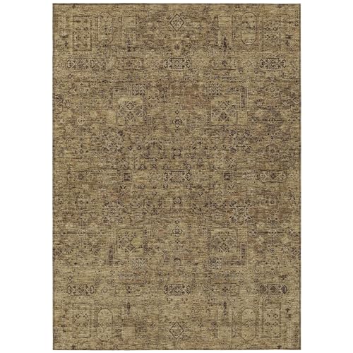 Addison Rugs Chantille ACN611 Mocha 10' x 14' Indoor Outdoor Area Rug, Easy Clean, Machine Washable, Non Shedding, Bedroom, Living Room, Dining Room, Kitchen, Patio Rug by Addison Rugs - Used condition - US$340.98