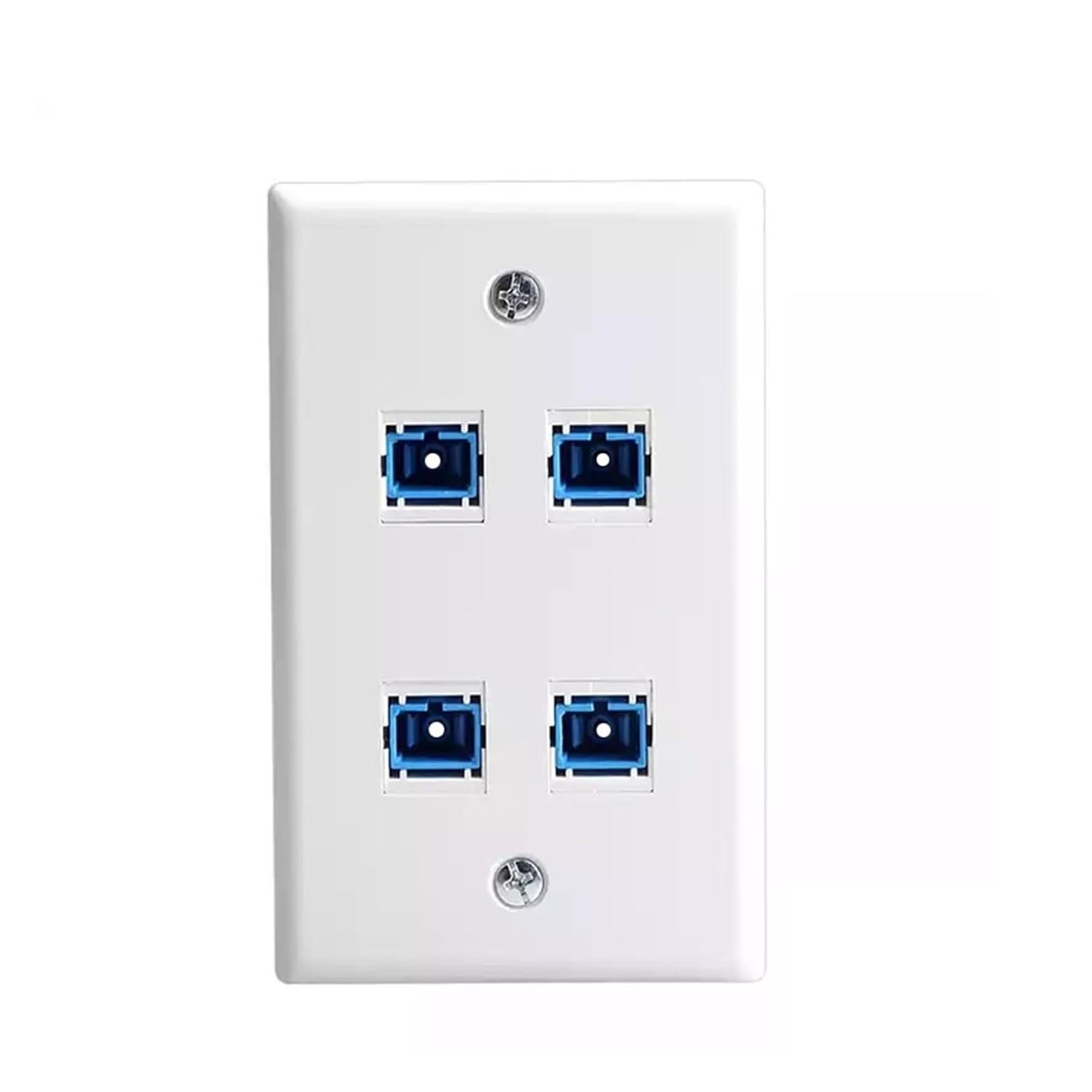 4 Port SC-SC UPC Fiber Optic US Wall Plate Straight SC Jack Connector(SC UPC)