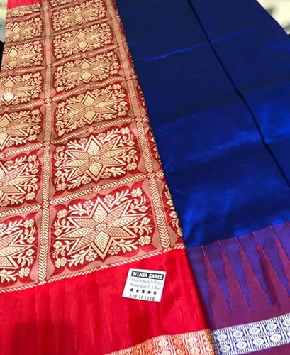 Generic blue sambalpuri silk saree – image 2