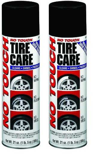 Permatex No Touch NT21-6 Tire Shine para Pneus, acabamento acetinado, 621 mL (2 frascos de 310,5 mL)
