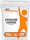 BulkSupplements.com Potassium Chloride Powder - Salt Substitute, Potassium Salt - Gluten Free, 200mg per Serving, 1kg (2.2 lbs) (Pack of 1)