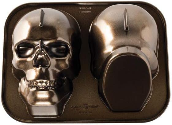 Nordic Ware Haunted Skull Cake Pan, 9 Cups, Bronze