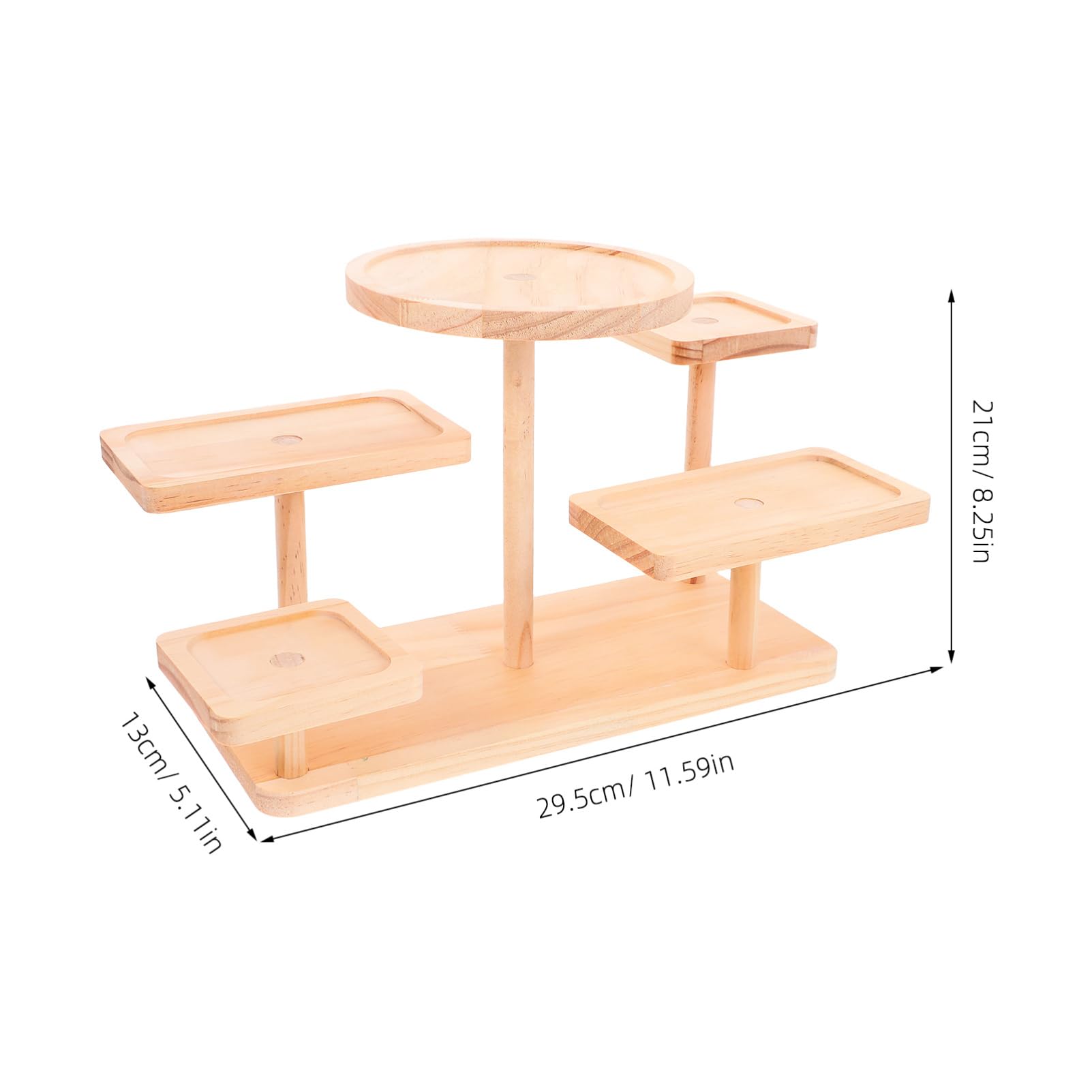 Expositor De Madera con Elevadores Organizador De Suculentas Decoración para Sala De Estar