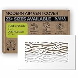 SABA Home Decor White Air Vent Cover - Acrylic Plexiglass 4 x 8 Duct Opening (6 x 10 Overall) Return Grille Decorative Covers for Walls & Ceilings NOT for Floor USE, Waves