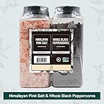 Soeos Himalayan Pink Salt 39 oz + Whole Black Peppercorns 18 oz, Coarse Grain, Kosher Salt for Grinder Refill, Salt and Pepper Grinder, Non-GMO Verified, Spice Seasoning Set for Cooking - Image 4