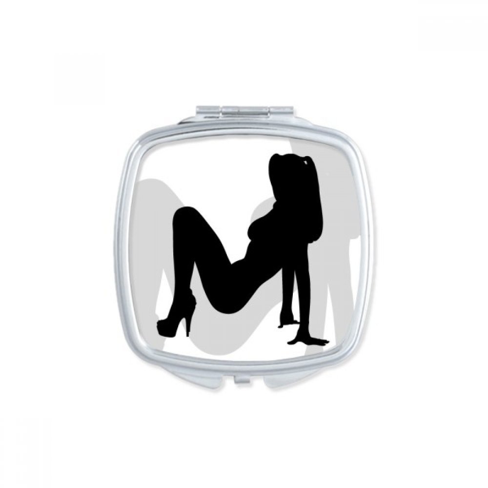 Miroir de poche carré mignon pour maquillage nomade et compact