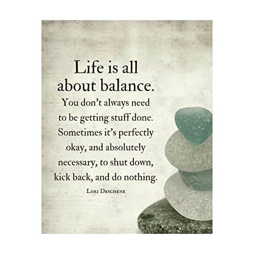"Life is All About Balance"- Motivational Quotes Wall Art-8 x 10"- Modern Typographic Wall Print- Ready to Frame. Inspirational Home Decor. Office-Studio Decor. Give Yourself Permission To Do Nothing!