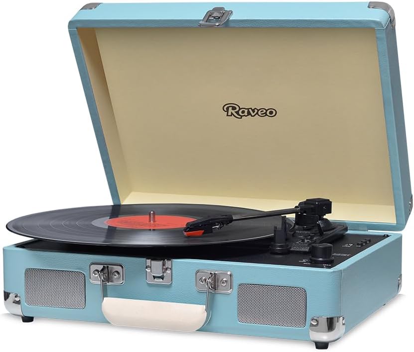 Vitrola Chrome Light Blue com USB e Bluetooth, Bivolt