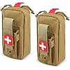 Tactical MOLLE Medical Pouch, Rip-Away EMT First Aid Pouch IFAK Trauma Kit Everyday Carry Survival Bag Include Cross Patch