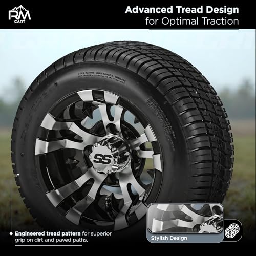 RM Cart Warlock Golf Cart Tire & Wheel Set