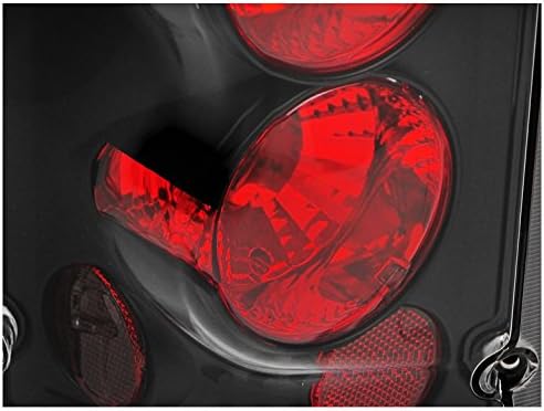Tail Brake Lights Lamps Black Compatible with 1995-2006 Ford Econoline Van E-Series / 2000-2006 Excursion