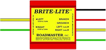 محول الضوء الخلفي Roadmaster 732 Brite-Lite 3 إلى 2 متوافق مع أنظمة إضاءة المركبات الترفيهية والمقطورات والمركبات المقطورة | يجمع بين وظائف إشارة الانعطاف وضوء الفرامل لسحب أكثر أمانًا