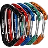 FresKaro caribeener Clips, Wire gate Carabiner Heavy Duty, Small Mini Caribeaner Wiregate Hooks, Lightweight, 5 Pack, for Keychain, Key, Belt Holders, Outdoor, Backpack, Gym, 5 Colors