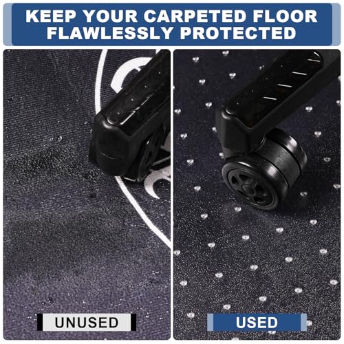 Extra Large 45" x 60" Chair Mat Heavy Duty Vinyl Floor Mat with Grips for Office, Studio & Pet Areas Non-Slip Floor Mat with Grip Spikes for Home Office Easy Clean & Extra Thick Carpet Mat by Oroonoko - Image 3