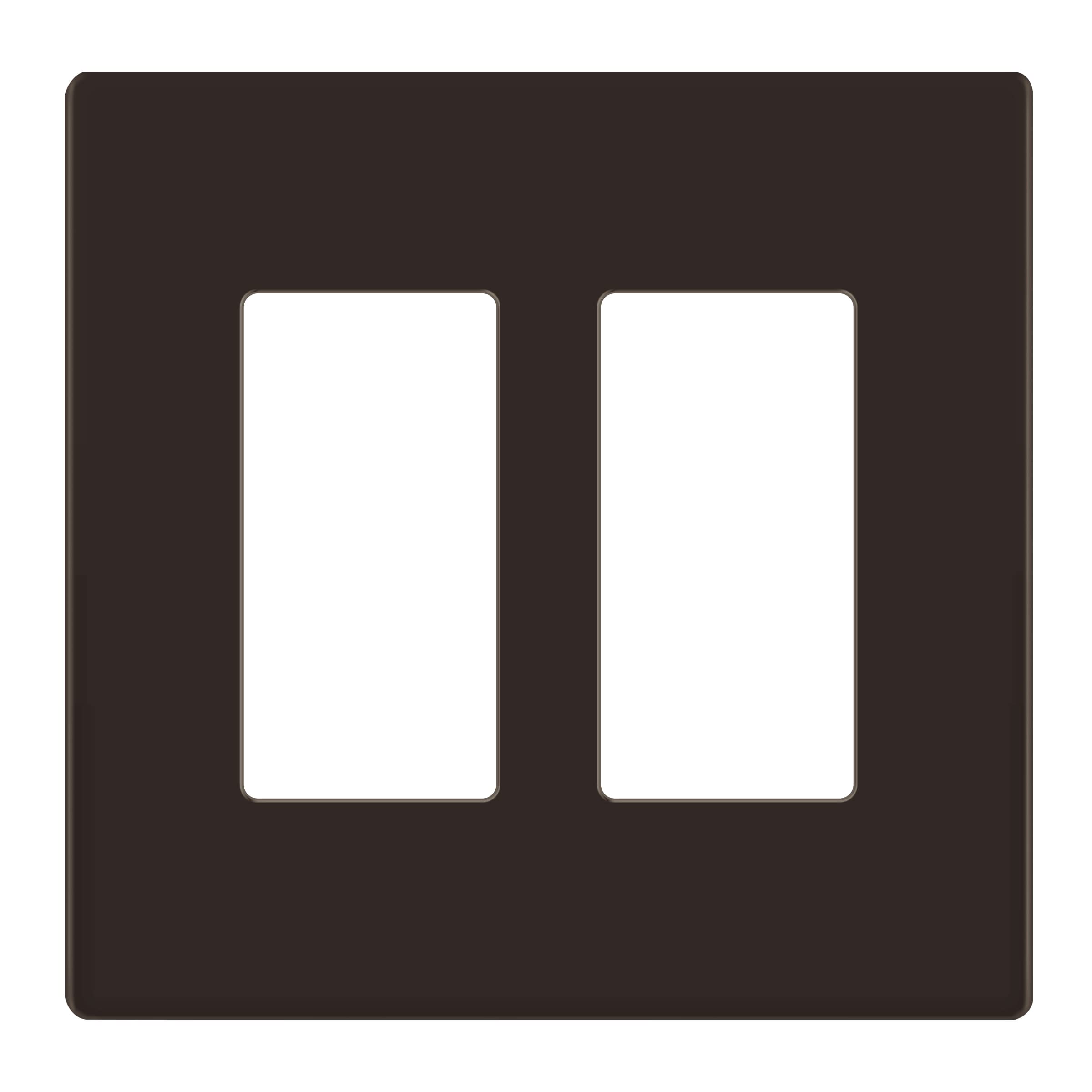 LIDER Brushed Finish Decorator Switch Cover, Screwless Wall Plate, Mid-Size 2-Gang 4.88" x 4.92", Unbreakable Polycarbonate Thermoplastic, UL Listed, LSWP-32M-BGD, Brushed Gold — view 52