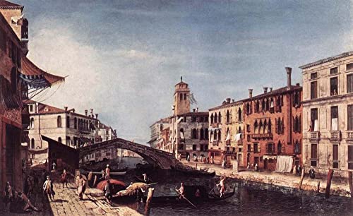 Vue du Rio Di Cannareggio par Marieschi pour habiller un mur vide de salon
