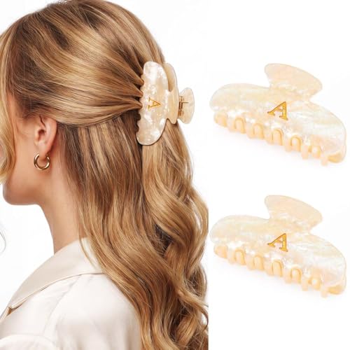 Pinza para cabello de acrílico Fashey champagne+white-A miniatura 1