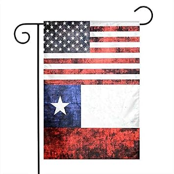 YISONG Chilean American Flag Garden Flag Decorations Outdoor Vertical Double Sided Flag 12" x 18"