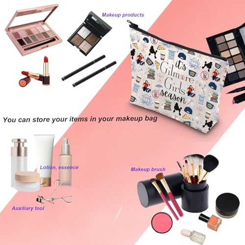 KUIYAI TV Show Merchandise Cosmetic Bag Luke’s Coffee Gift Rory Lorelai Lovers Gift It’s Season Makeup Bag Gift (GilmoSeasonMup)3