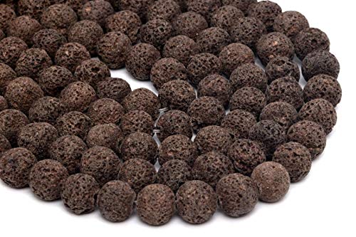 10MM Natural Chocolate Volcanic Lava Beads Grade A Round Loose