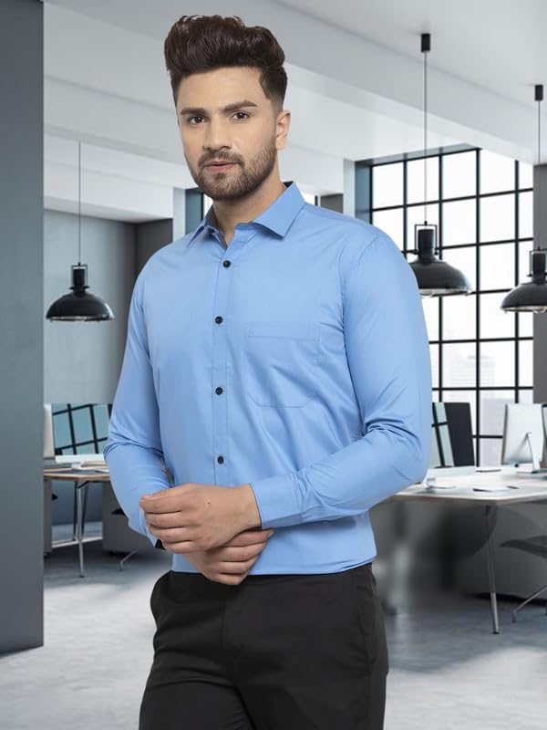 Image of Pinkmint Men Shirt, Cotton Blend, Regular Fit