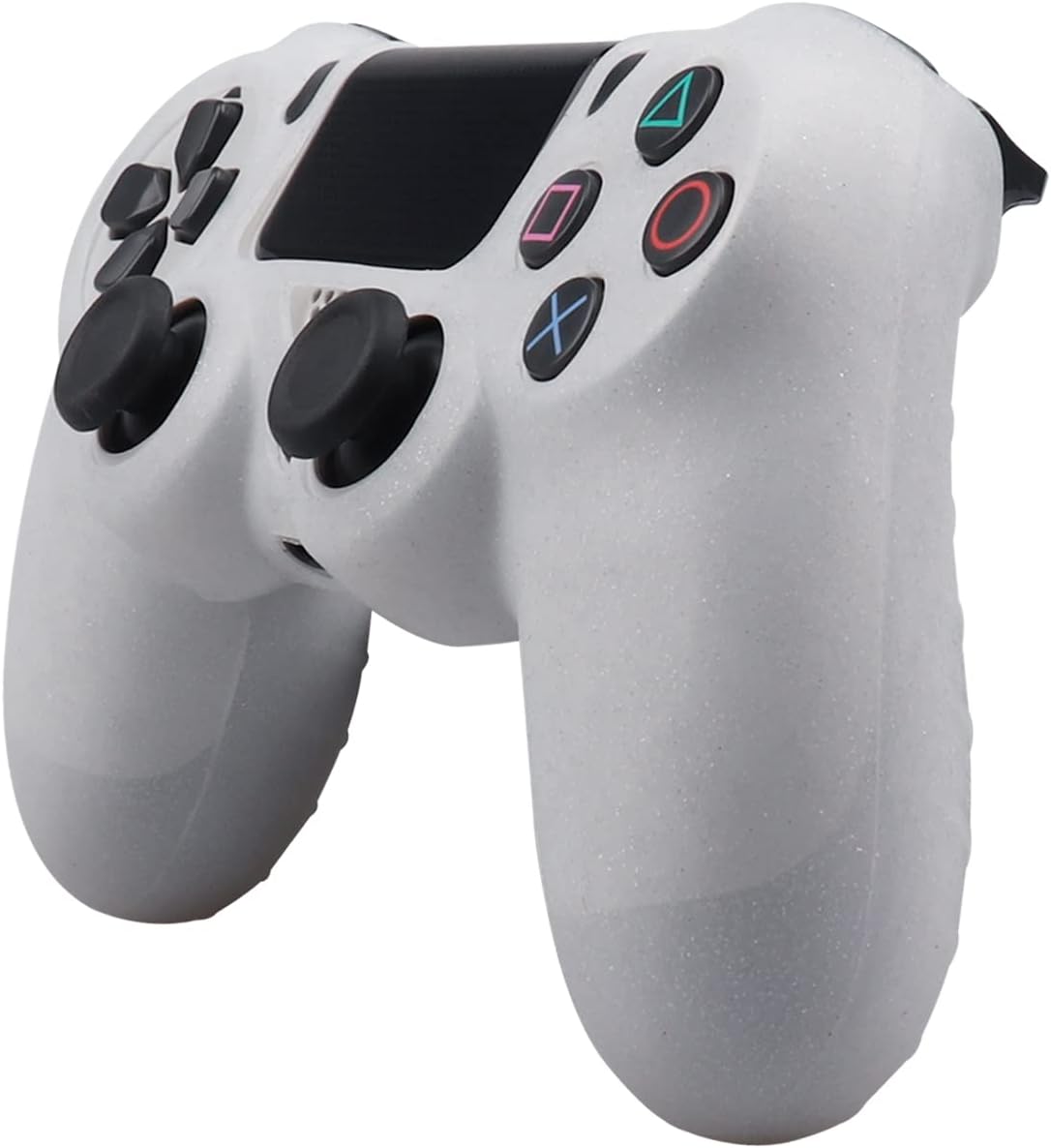 RALAN PS4 Controller Skin Glitter Anti-Slip Silicone Cover Protector Case Compatible with PS4 Slim/PS4 Pro Wireless/Wired Gamepad Controller with 4 Cat Paw Thumb Grip Caps & Black Pro Thumb Grip x 8.