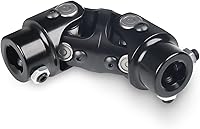 Vista 8 de Doble junta en U 3/4" DD x 3/4" DD Eje de dirección universal, 4.92 pulgadas de longitud, acoplador de eje de columna de dirección doble