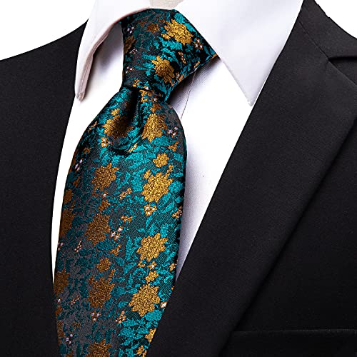 Image of YourTies Paisley Men's Necktie Woven Silk Floral Ties for Men Designer Formal Business Party Wedding