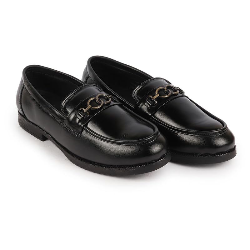 Image of FAUSTO Men Leather Pull-On Loafers