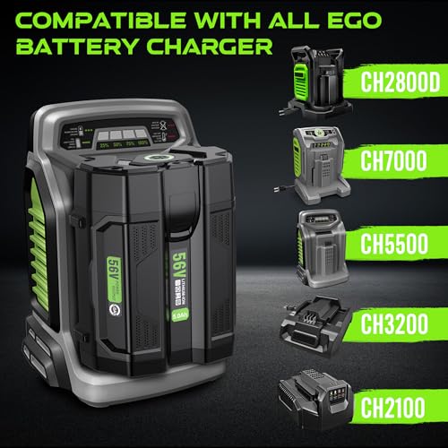 Image of Replacement for EGO 56V Battery 5.0Ah BA2800T BA2800 Compatible with All Power 56V EGO Power+ Tools, Battery with Upgraded Fuel Gauge